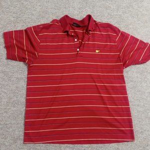 Amen Corner Masters Red striped Polo size XL 100% Pima Cotton RN97931